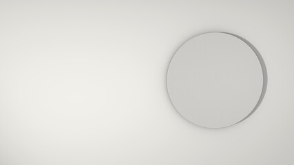 Abstract minimalistic scene with geometric forms. podium on gray background with shadows. product presentation, mock up, show   product display, Podium, stage pedestal or platform
