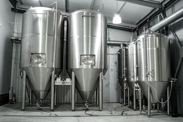 brewery metal structures in the premises for the production of beer - Powered by Adobe