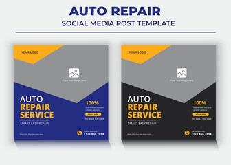 Auto Repair Services social media post and flyer