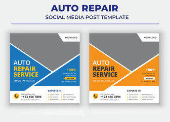 Auto Repair Services social media post and flyer