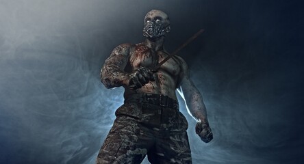 Naklejka premium zombie killer, apocalypse, war