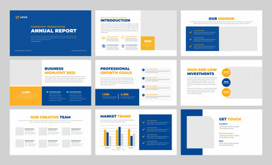 Fototapeta na wymiar Annual Report PowerPoint Presentation 