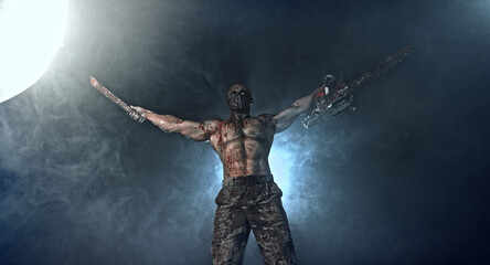 Obraz na płótnie Canvas zombie killer, apocalypse, war