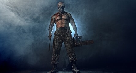 Fototapeta na wymiar zombie killer, apocalypse, war