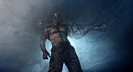 Naklejka premium zombie killer, apocalypse, war