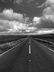 The A4107 road to Treorchy Soth Wales