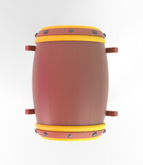 Cartoon Ramadan Drums Top View