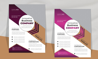 Modern Creative Corporate Business Abstract Flyer Design Template or Brochure cover Vector Poster Leaflet Cover Presentation Layout easy to use for Company  