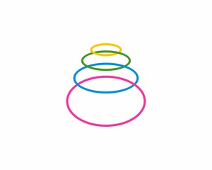 Stone balance with line logo