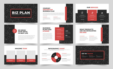 Fototapeta na wymiar business plan Presentation Template Design