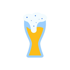 Beer Glass Vector Flat Icon Design illustration. St Patrick's Day Symbol on White background EPS 10 File