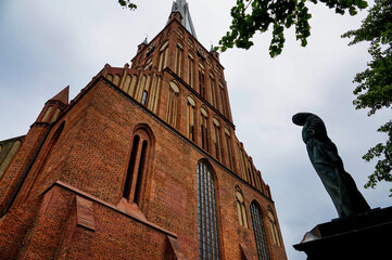 church of our person of our person , image taken in stettin szczecin west poland, europe - obrazy, fototapety, plakaty
