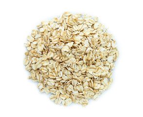 oat flakes isolated on white background
