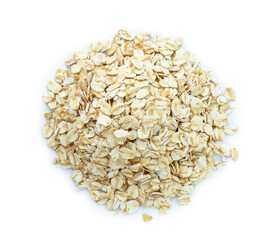 oat flakes isolated on white background