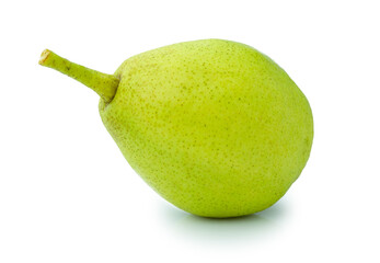 green pear fruit isolated on white background