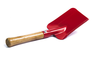 Garden tools shovel and fork isolated on white background