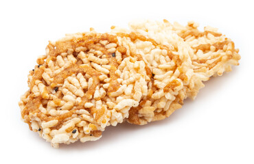 rice cracker isolated on white background