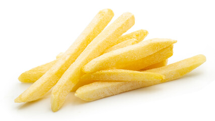 french fries on a white background