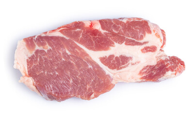 fresh pork isolated on white background