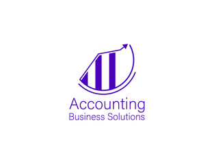 accounting business solutions logo, icon vector illustration 