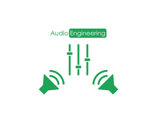 audio engineering icon, logo vector illustration 