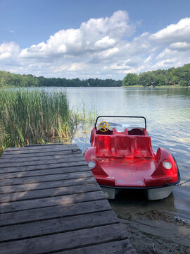 Tretboot, Tretboote, Tretboot fahren, Stolzenhagen, See, Barnim, Brandenburg, Seenland, Urlaub, Erholung, baden, sommer, 