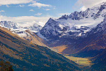 Mountains and valleys near the Arkhyz