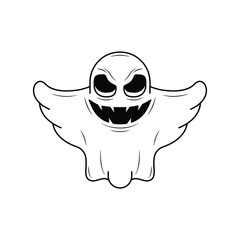 Happy Halloween Greeting Ghosts Spirits Background. Vector Design Banner Party Invitation Web Poster Flyer Stylish Brochure, Greeting Card Template