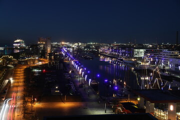 Bremerhaven Neuer Hafen bei Nacht