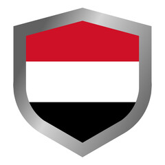 Yemen flag shield