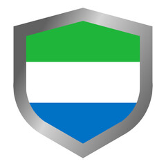 Sierra Leone flag shield