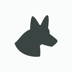 dog, puppy, animal, pet icon vector isolated