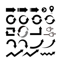 シンプルな矢印のベクターイラストセット