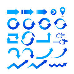 シンプルな矢印のベクターイラストセット