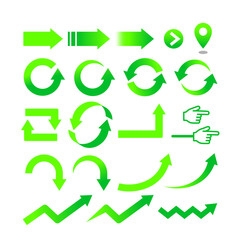 シンプルな矢印のベクターイラストセット