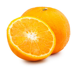 orange fruit isolated on white background