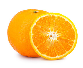 orange fruit isolated on white background