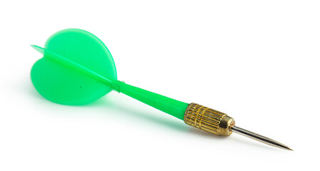Dart Stuck on a White Background clipping path