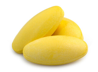 medicine capsule pill isolated on white background clipping path