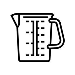 cooking cup line icon vector. cooking cup sign. isolated contour symbol black illustration