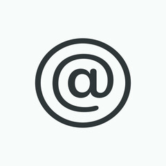 Arroba icon vector isolated. email address sign symbol