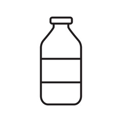 bottle icon template filled with water