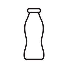 bottle icon template filled with water