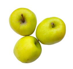 Green apples isolated