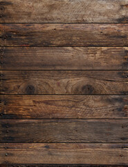 Rustic wood texture. Old weathered wood background with rusty nails