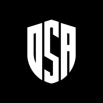DSA letter logo design. DSA modern letter logo with black background. DSA creative  letter logo. simple and modern letter logo. vector logo modern alphabet font overlap style. Initial letters DSA 