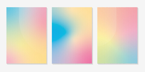 Set of cover design templates with gradient background. Modern vector template for brochure, flyer, cover, catalog, poster...