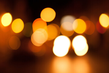 Defocused of light in the night