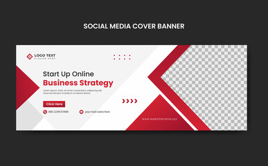 Social media cover banner template or web banner template