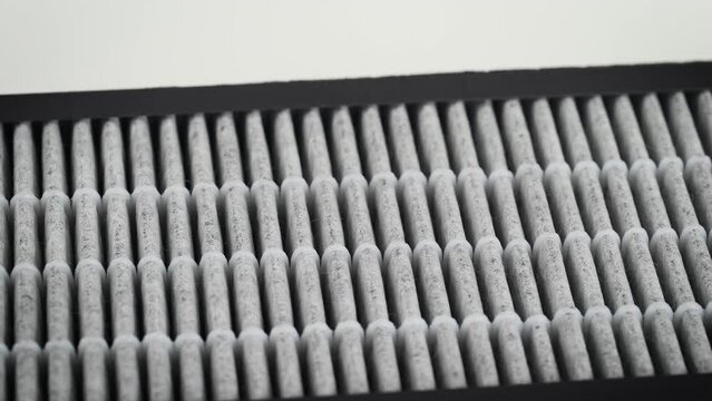 Replaceable HEPA air filter. New filter for air purification from fine dust and odours.